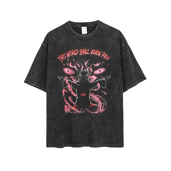 Pain Akatsuki Oversized Vintage Wash T-Shirt | Naruto