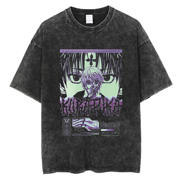 Chrollo Lucifer Kurapika Oversized Vintage Wash T-Shirt | Hunter x Hunter